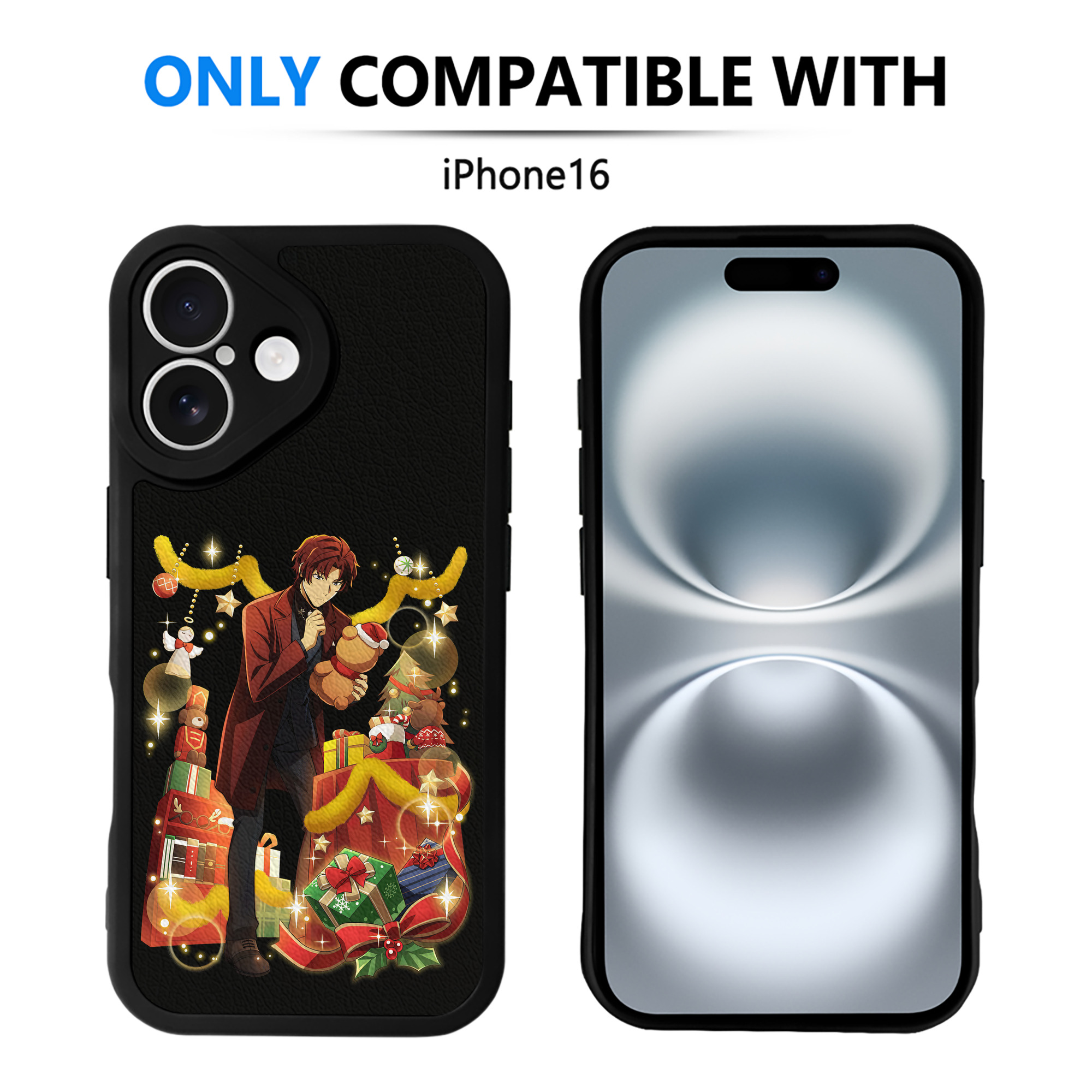 （画像用） 文豪ストレイドッグス Bungo Stray Dogs 【iPhone 16シリーズ対応】シリコンスマホケース（レザー調） 材質：シリコン
